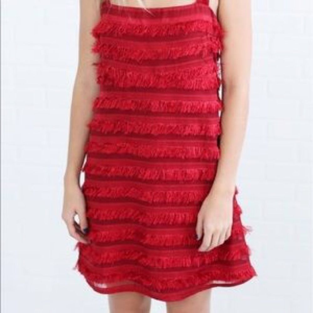 NWT Show me your MuMu aria fringe dress Large - Picture 12 of 13
